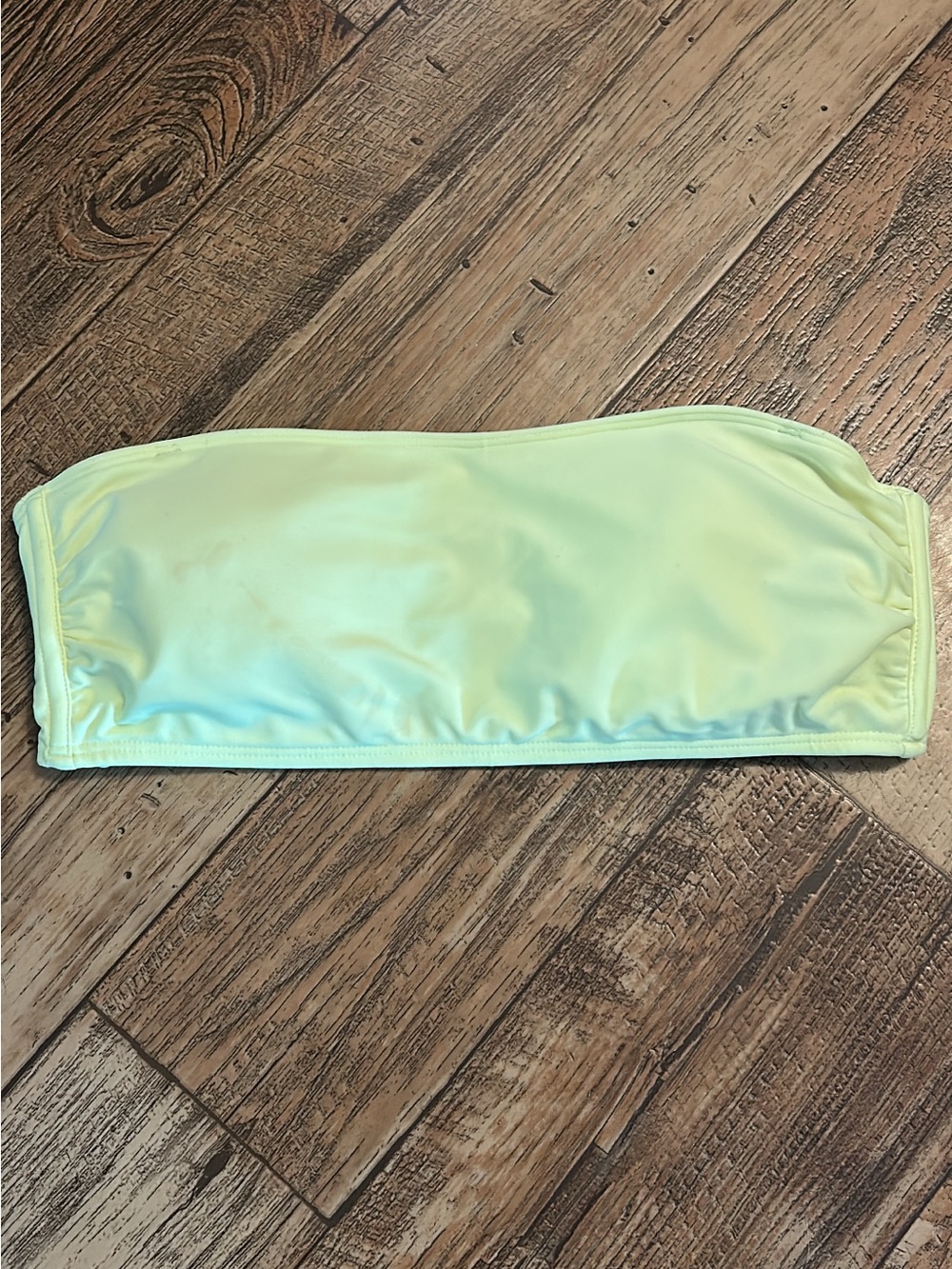 Hollister neon yellow green bandeau swimsuit top